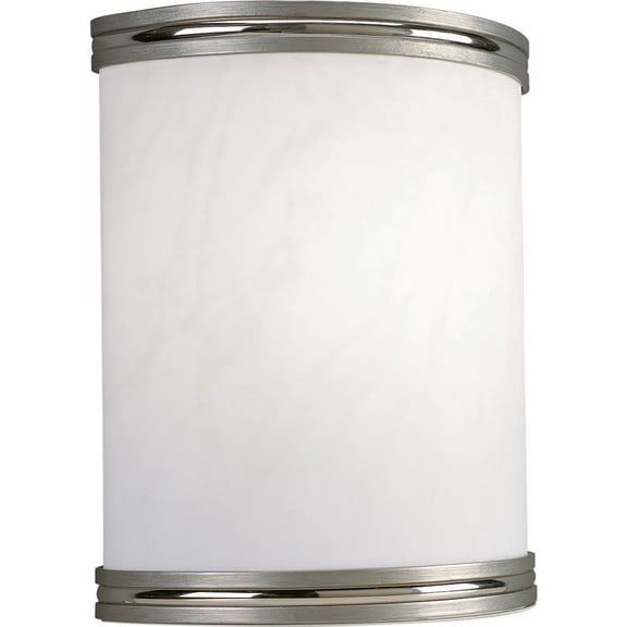 Progress Lighting, Alabaster Swirl, 1-Light LED Wall Sconce, Brushed Nickel, Alabaster Swirl, Material: Steel