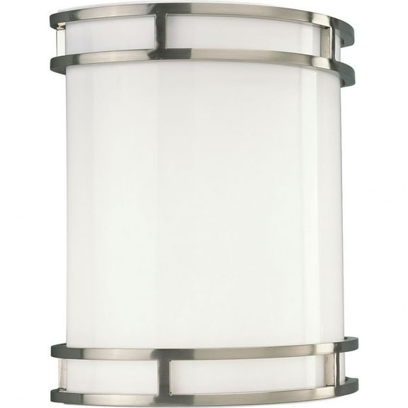 Progress Lighting, Inspire Collection, 1-Light LED Wall Sconce, Brushed Nickel, White Acrylic Diffuser, Steel