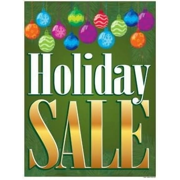 P70BLL "Holiday Sale Bulb Design" Christmas Seasonal Vinyl Window Sale Sign Posters Retail Business Store Signs (P70-38" x 50") Furniture Flooring Mattress Wholesale Indoor Signage