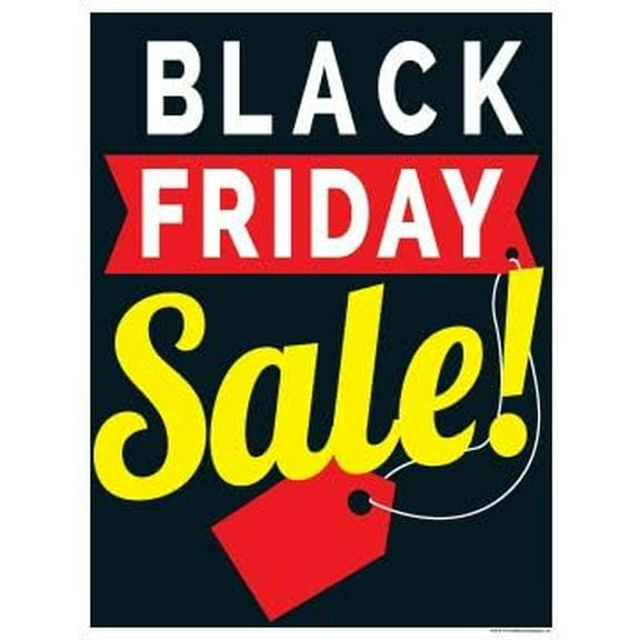 P70BYF Black | Friday Red Sale Posters Holiday Seasonal Vinyl Window Sale Sign Posters Retail Business Store Signs (P70-38" x 50") Furniture Flooring Mattress Wholesale Indoor Signage