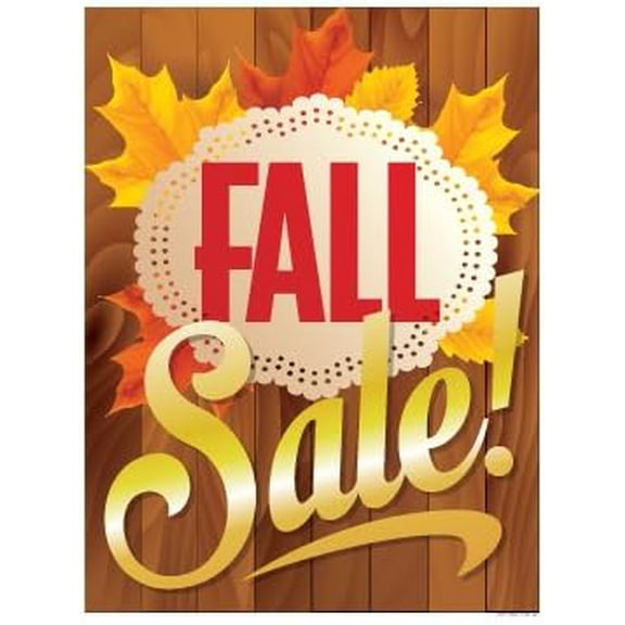 P70FFS "Fall Sale" Holiday Seasonal Vinyl Window Sale Sign Posters Retail Business Store Signs (P70-38" x 50") Furniture Flooring Mattress Wholesale Indoor Signage