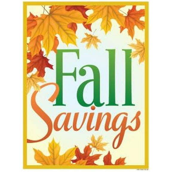 P70FFV "Fall Savings" Holiday Seasonal Vinyl Window Sale Sign Posters Retail Business Store Signs (P70-38" x 50" Furniture Flooring Mattress Wholesale Indoor Signage