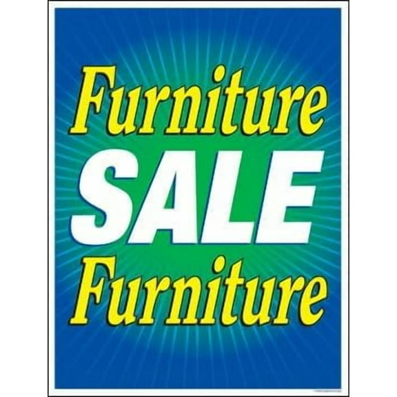 P70FNT Furniture Furniture Sale Window Sale Sign Posters Retail Business Store Signs (P70-38" x 50") Furniture Flooring Mattress Wholesale Indoor Signage