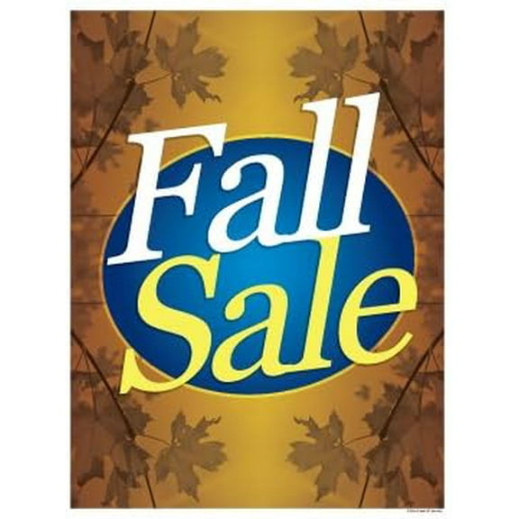 P70FSA "Fall Sale" Holiday Seasonal Vinyl Window Sale Sign Posters Retail Business Store Signs (P70-38" x 50") Furniture Flooring Mattress Wholesale Indoor Signage