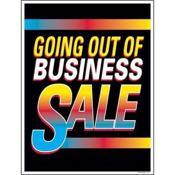 P70GOB Going Out of Business Sale Window Sale Sign Posters Retail Business Store Signs (P70-38" x 50") Furniture Flooring Mattress Wholesale Indoor Signage