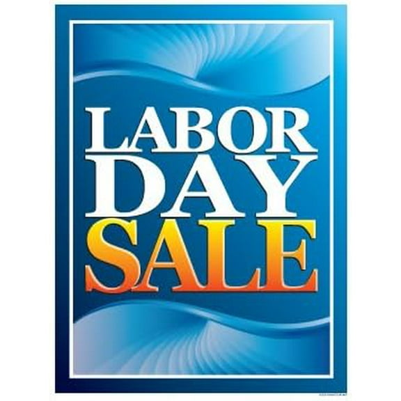 P70LOR "Labor Day Sale" Holiday Seasonal Vinyl Window Sale Sign Posters Retail Business Store Signs (P70-38" x 50") Furniture Flooring Mattress Wholesale Indoor Signage