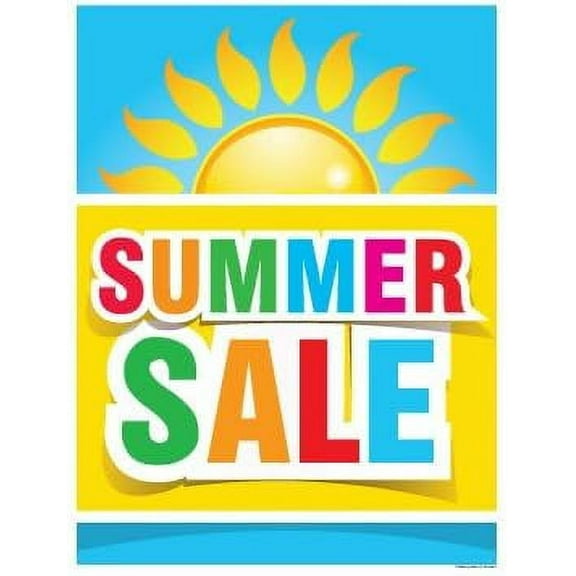 P70SMR Holiday Seasonal "Summer Sale" Vinyl Window Sale Sign Posters Retail Business Store Signs (P70-38" x 50" Furniture Flooring Mattress Wholesale Indoor Signage