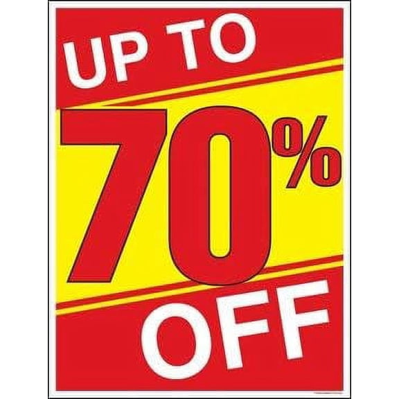 P70USE Up to 70 Percent Off (%) Sale Window Sale Sign Posters Retail Business Store Signs (P70-38" x 50") Furniture Flooring Mattress Wholesale Indoor Signage