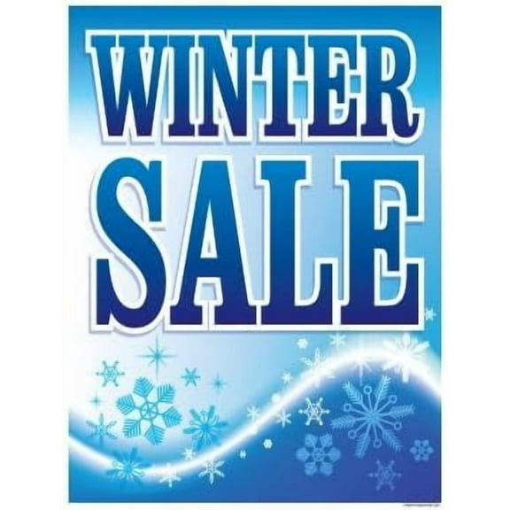 P70WNT Winter Sale Window Sale Sign Posters Retail Business Store Signs (P70-38" x 50") Furniture Flooring Mattress Wholesale Indoor Signage