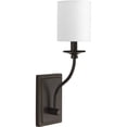 thumbnail image 1 of Progress Lighting Bonita 1-Light Wall Sconce, Brushed Nickel, Summer Linen Shade, 1 of 14