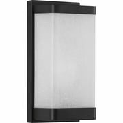 P710072-031-Progress Lighting-Linen Glass Sconce - Wall Sconces Light - 1 Light - Square/Rectangular Shade in Modern style - 6 Inches wide by 12