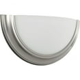 thumbnail image 1 of Progress Lighting Eclipse 1-Light Wall Sconce, Brushed Nickel, Satin White Glass Shade, 1 of 5