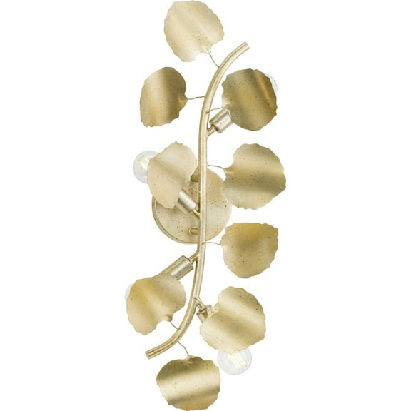 Progress Lighting Laurel Collection 4-Light Wall Sconce Gilded Silver Steel