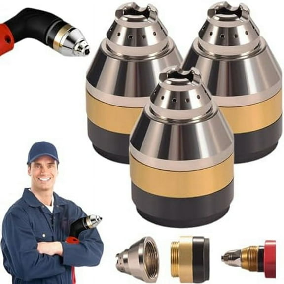 P80 Plasma Cutting Nozzle Protective Cover, Plasma Cutter Tips Electrodes Cover, Contactable Protective Cover (3Pcs)