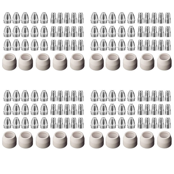 P80 Plasma Electrode Tip Nozzle 1.5 100Amp Plasma Cutting Torch Consumables Accessory 140Pcs
