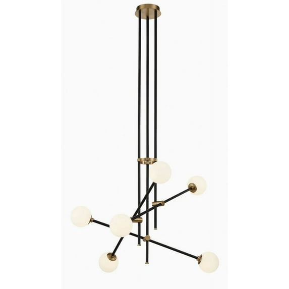 P8155-681-George Kovacs Lighting-Cosmet - 6 Light Pendant-19.5 Inches Tall and 32 Inches Wide