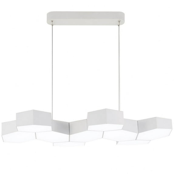 P8218-044B-L-George Kovacs Lighting-Hexacomb-53W 9 LED Pendant-18.75 Inches Wide by 3.25 Inches Tall