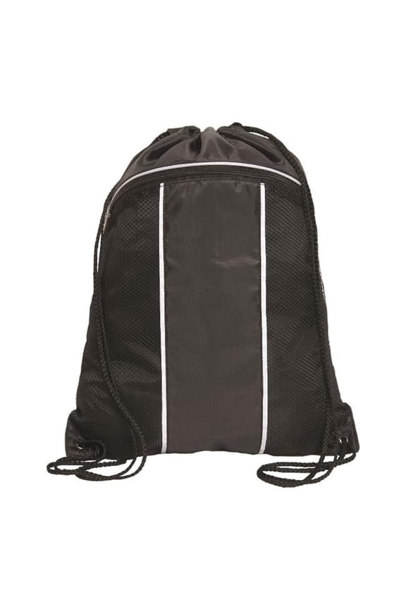 P8556 Surf Drawstring Backpack - All Black - 12 Pack