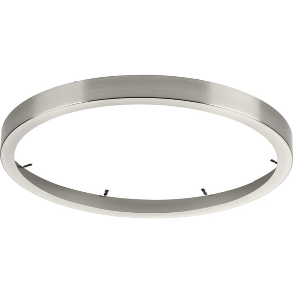 Progress Lighting, Everlume, 1-Light, Flush Mount, Brushed Nickel, Edgelit Round Trim Ring