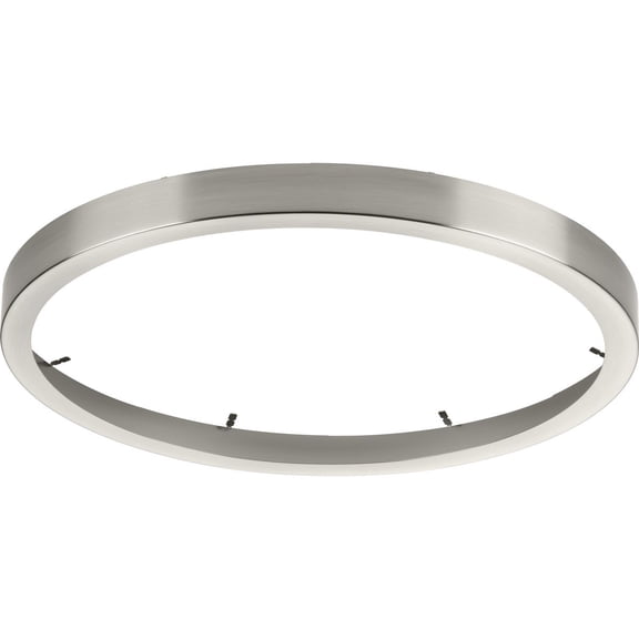Progress Lighting, Everlume, 1-Light, Flush Mount, Brushed Nickel, Edgelit Round Trim Ring