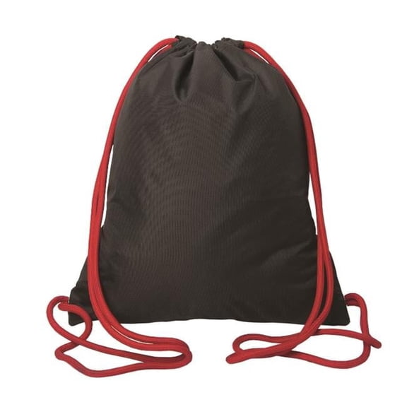 P8701 The Executive Drawstring Backpack - Black / Red - 12 Pack