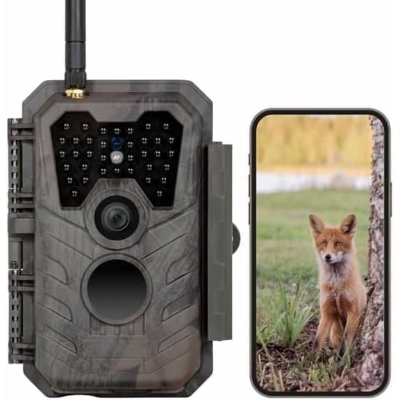 P90 Pro WiFi (Non-Cellular) Trail Camera, WiFi Bluetooth Game Camera with 64MP 1296p 120 View Angle Night Vision Motion Activated Waterproof Live Stream to Cell Phone for Game Cameras$$Other