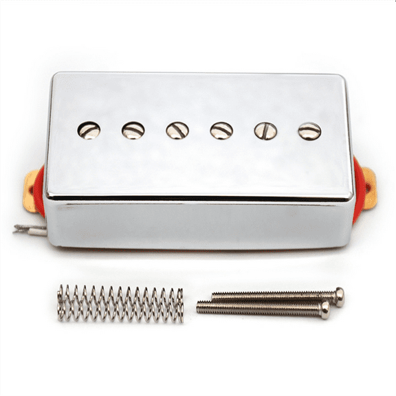 P90 Style Electric Guitar Pickups Single Coil Pickup 6 Adjustable Screw Humbucker Sized 50mm,1 * Electric Guitar Pickup 2 * Springs 2 * Screws,Silver