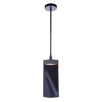 P990FB-LED Craftmade Lighting Drama - 7W 1 LED Mini Pendant In Contemporary Style-15.5 Inches Tall and 6 Inches Wide-Flat Black Finish