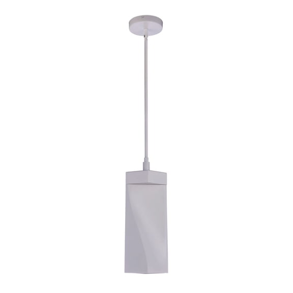 P990W-LED Craftmade Lighting Drama - 7W 1 LED Mini Pendant In Contemporary Style-15.5 Inches Tall and 6 Inches Wide-Matte White Finish