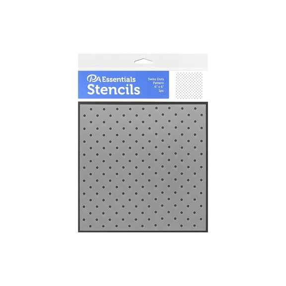 PA Ess Stencil 6x6 Swiss Dots Pattern