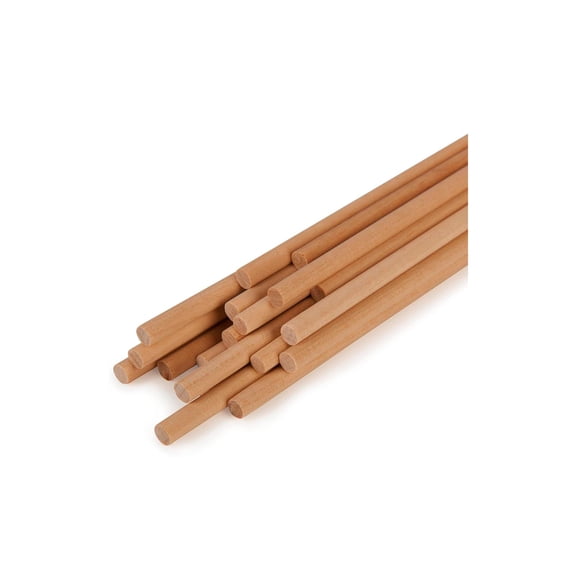 Accent Design Wooden Dowels 12 Inch x 3/16 Inch 60 Pack, Unfinished Birch Hardwood Craft Dowels for Macrame, Banners, Signs and DIY Projects, Economy Pack