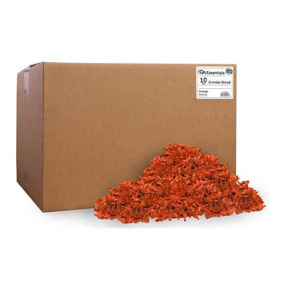 PA Essentials Crinkle Shred Box 10lb Orange