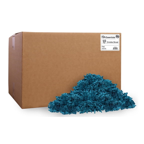 PA Essentials Crinkle Shred Box 10lb Teal