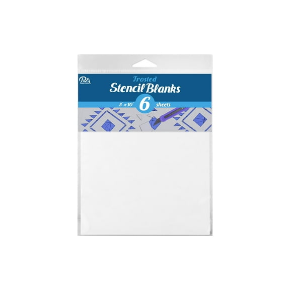PA Essentials Stencil 8"x 10" Uncut Blank Frosted 6pc