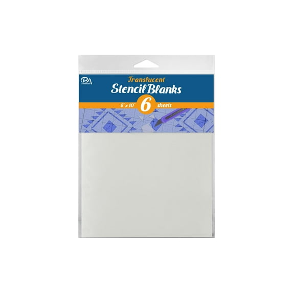 PA Essentials Stencil 8"x 10" Uncut Blank Translucent 6pc