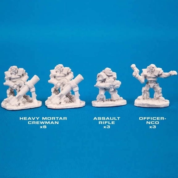 Talon Games Power Armor Infantry w/Medium Mortars New
