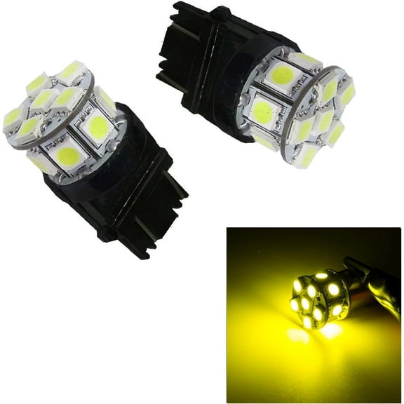 PA LED 13SMD 3157 Golden Yellow Auto LED Bulb 12V for Turn Signal, Side Marker, Stop, Back, Tail Light (3056 3156 3156A 3057 4057 3157 4157 T25 Available)