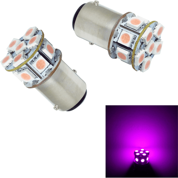 PA LED 2PCS 13SMD 1157 BAY15D Pink Auto Bulb 12V for Turn Signal Side Marker Stop Backup Tail Light