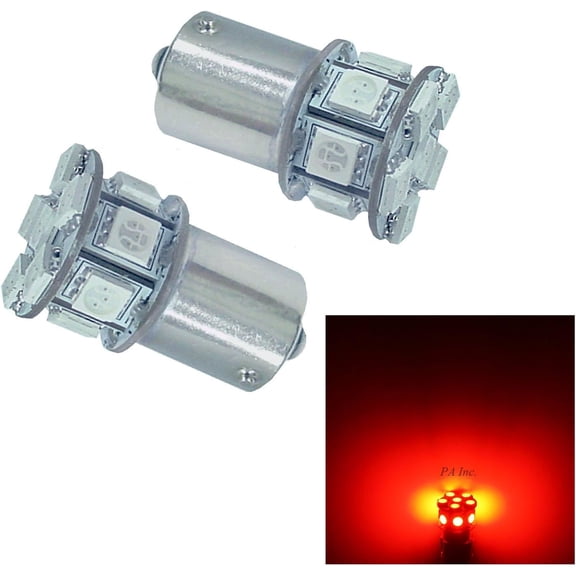 PA LED 2PCS 13SMD 1157 BAY15D Red Auto Bulb 12V for Turn Signal Side Marker Stop Backup Tail Light