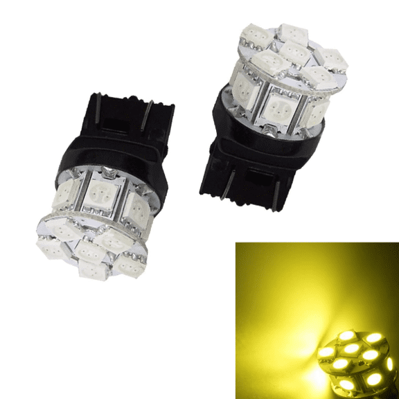 PA LED 2PCS 13SMD T20 7443 Golden Yellow Auto LED Bulb 12V for Turn Signal Side Marker Stop Backup Tail Light