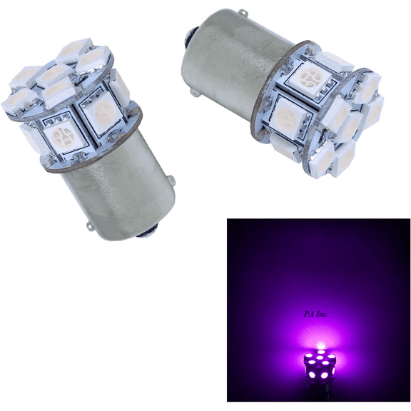 PA LED 2PCS 1156 Ba15s Purple Auto LED Bulb 12V for Turn Signal, Side Marker, Stop, Back Up, Tail Light