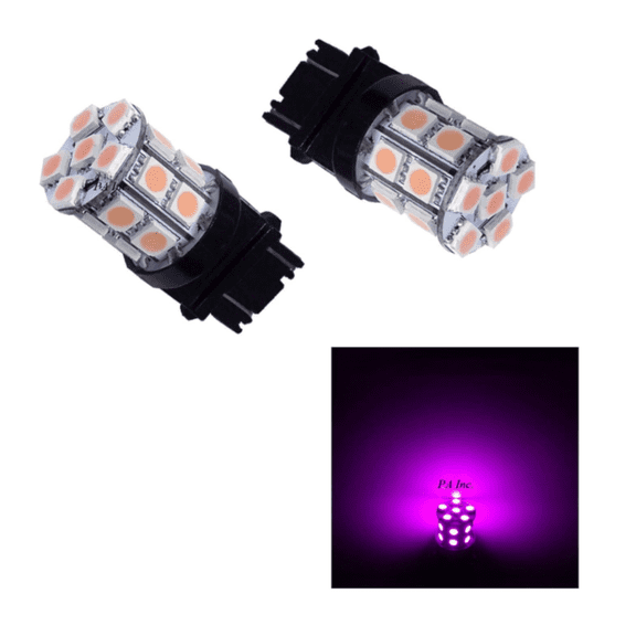 PA LED 2PCS 20SMD 3157 Pink Auto LED Bulb 12V for Turn Signal, Side Marker, Stop, Back, Tail Light