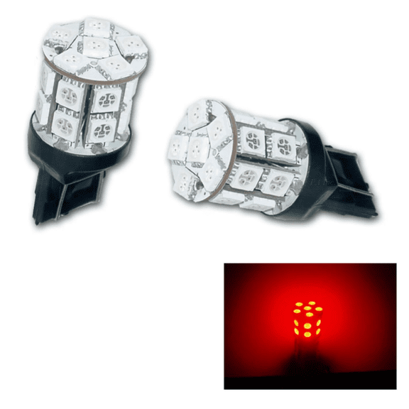PA LED 2PCS 20SMD T20 7443 Red Auto LED Bulb 12V for Turn Signal Side Marker Stop Backup Tail Light