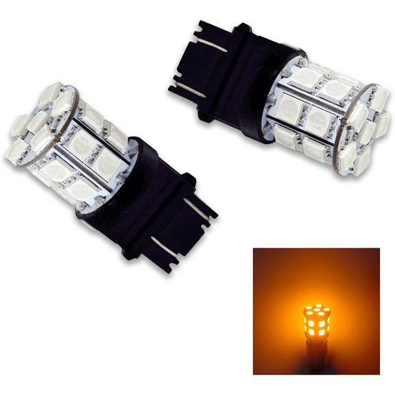 PA LED 2PCS 20SMD T20 7443 Yellow Auto LED Bulb 12V for Turn Signal Side Marker Stop Backup Tail Light