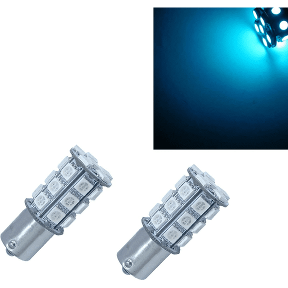 PA LED 2PCS 30SMD 1156 BAU15S Ice Blue Auto LED Bulb 12V for Turn Signal Side Marker Stop Back Up Tail Light