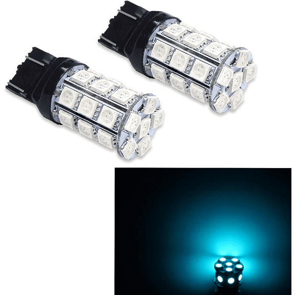 PA LED 2PCS 30SMD T20 7443 Ice Blue Auto LED Bulb 12V for Turn Signal Side Marker Stop Backup Tail Light
