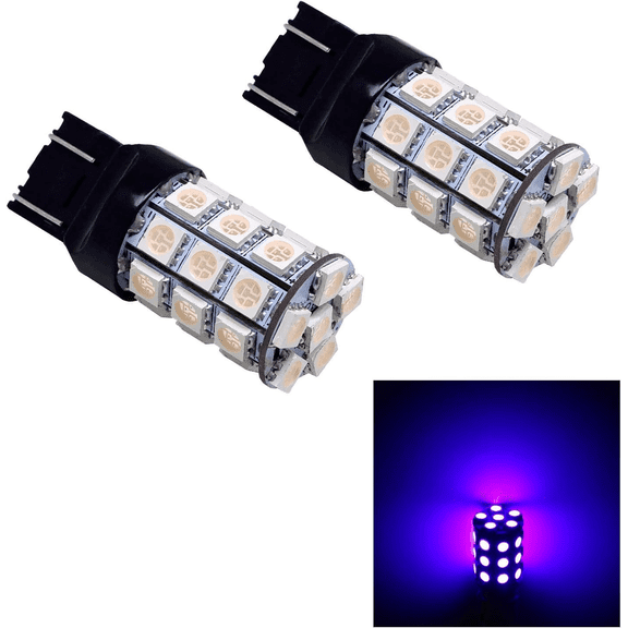 PA LED 2PCS 30SMD T20 7443 Purple Auto LED Bulb 12V for Turn Signal Side Marker Stop Backup Tail Light