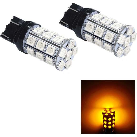 PA LED 2PCS 30SMD T20 7443 Yellow Auto LED Bulb 12V for Turn Signal Side Marker Stop Backup Tail Light