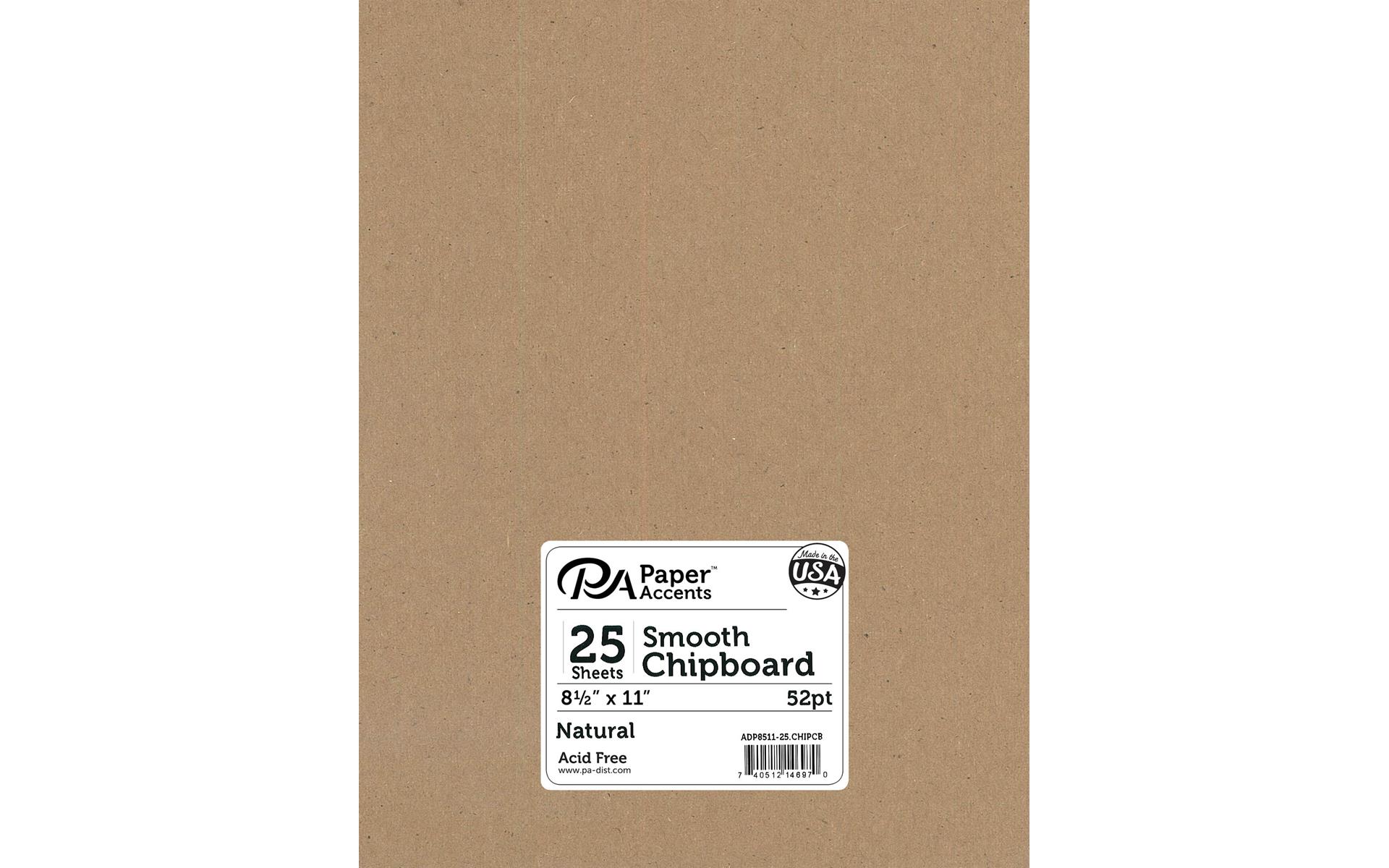 Paper Accents Chipboard 8.5x11 1x Heavy 52pt Natural