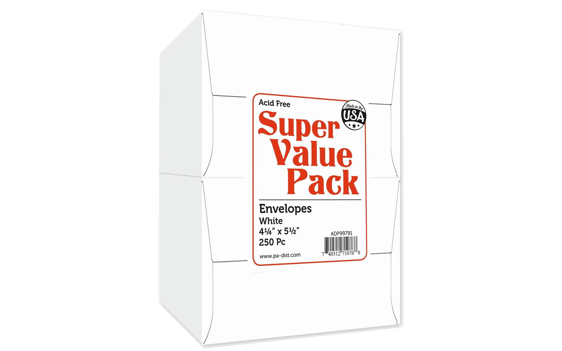 Paper Accents White Envelopes 4.25x5.5 Inch A2 Archival Quality 250 Pack